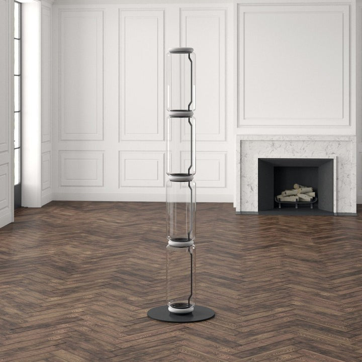 Adjustable Hand-Blown Glass LED Floor Lamp