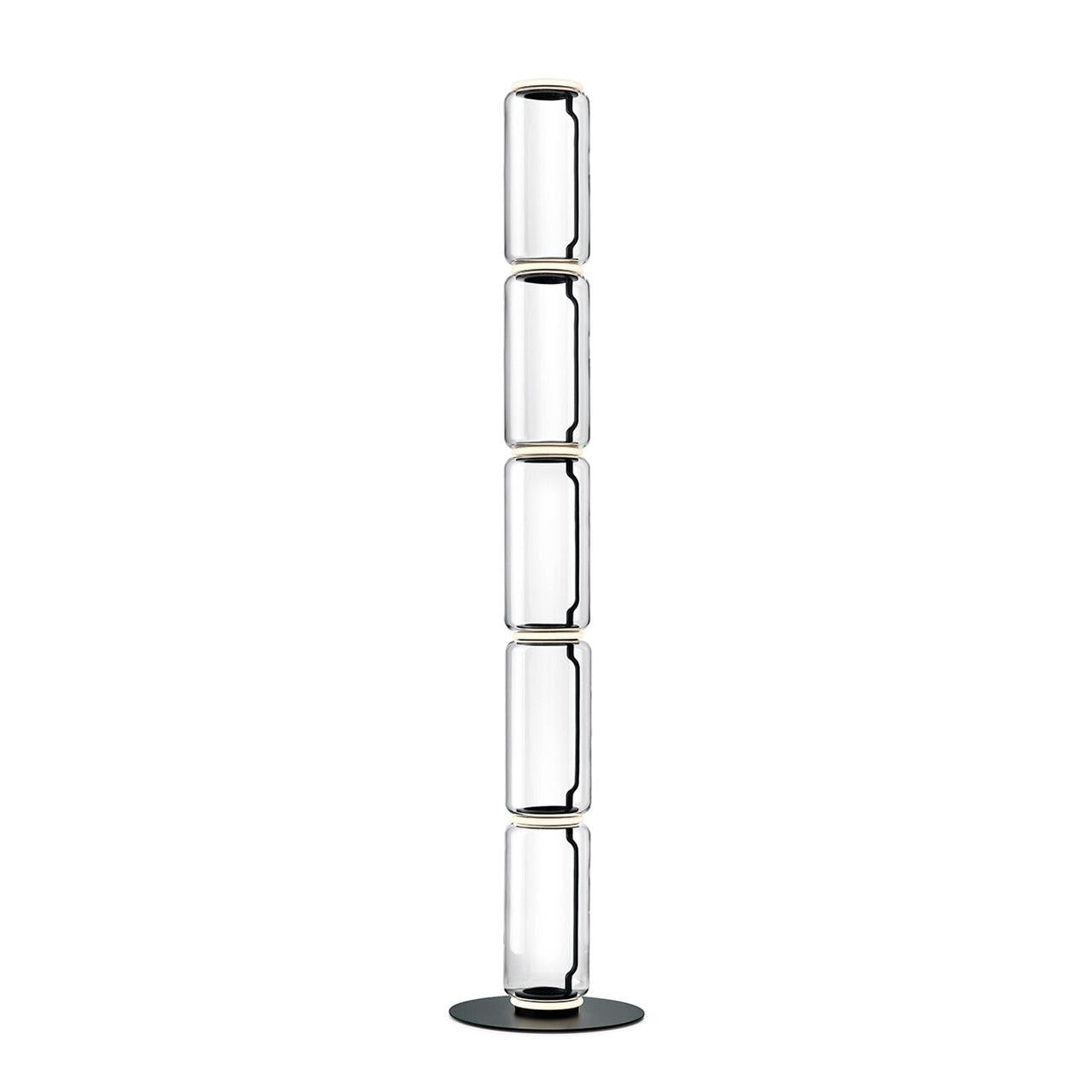 Adjustable Hand-Blown Glass LED Floor Lamp