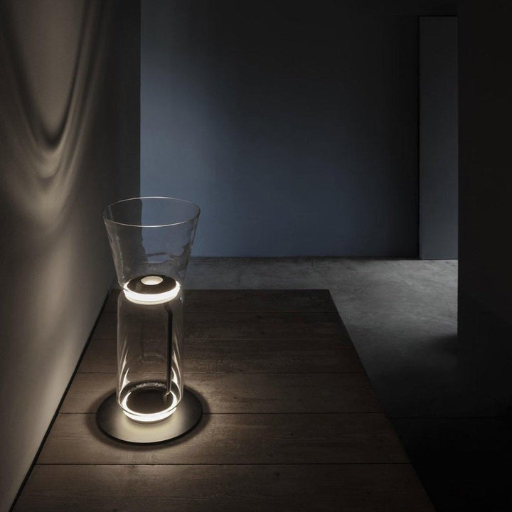 Adjustable Hand-Blown Glass LED Floor Lamp