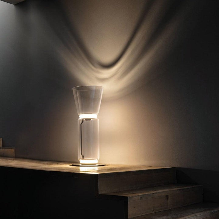 Adjustable Hand-Blown Glass LED Floor Lamp