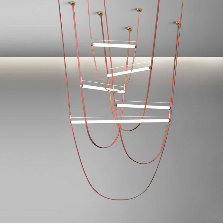 Adjustable Leather Belt LED Pendant Light