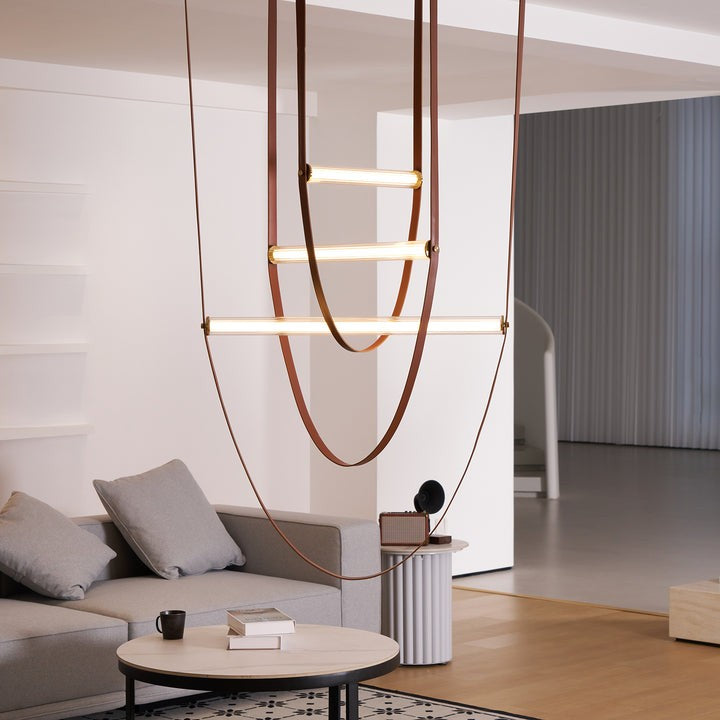 Adjustable Leather Belt LED Pendant Light