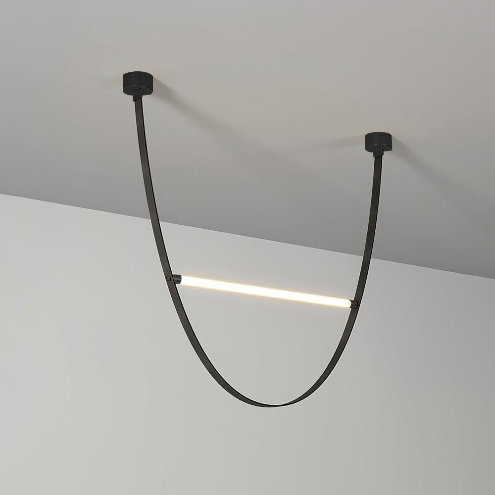 Adjustable Leather Belt LED Pendant Light