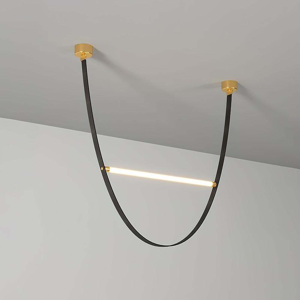 Adjustable Leather Belt LED Pendant Light