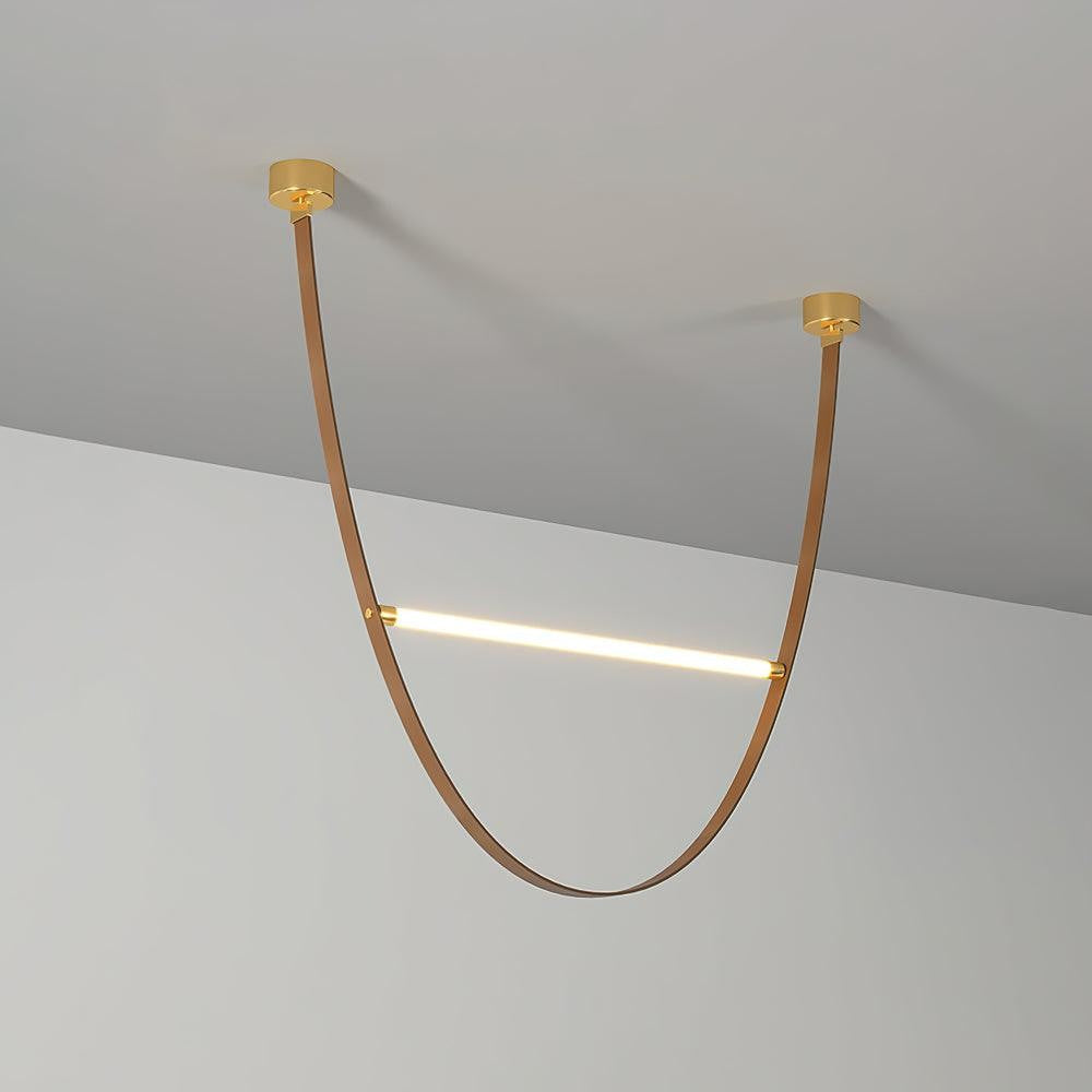 Adjustable Leather Belt LED Pendant Light