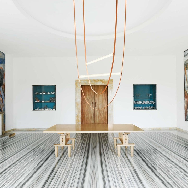 Adjustable Leather Belt LED Pendant Light