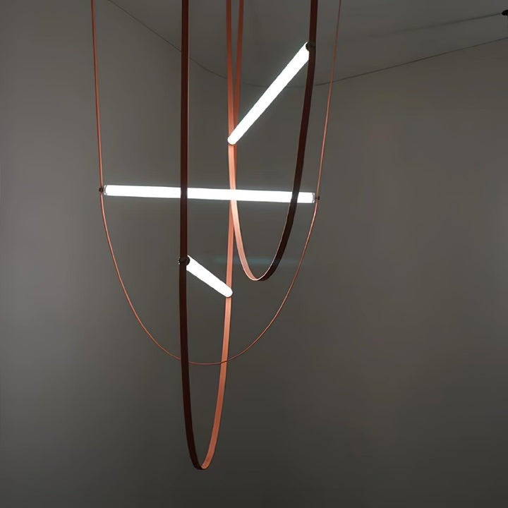 Adjustable Leather Belt LED Pendant Light
