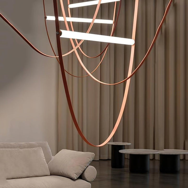 Adjustable Leather Belt LED Pendant Light