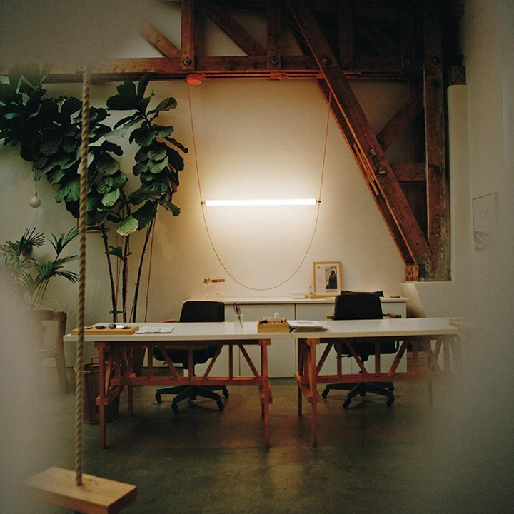 Adjustable Leather Belt LED Pendant Light