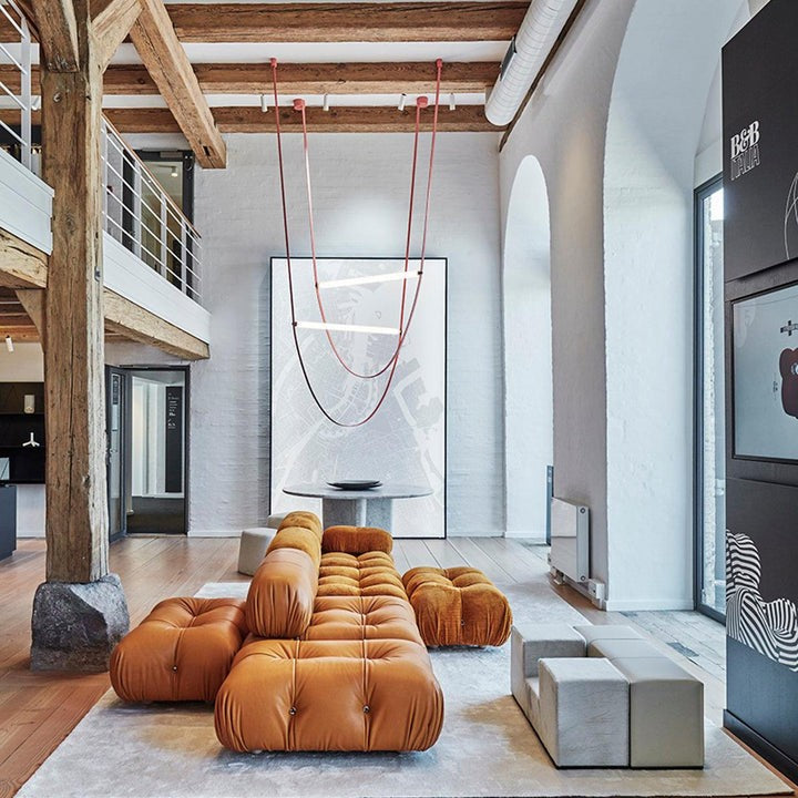 Adjustable Leather Belt LED Pendant Light