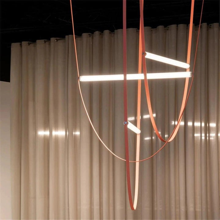 Adjustable Leather Belt LED Pendant Light