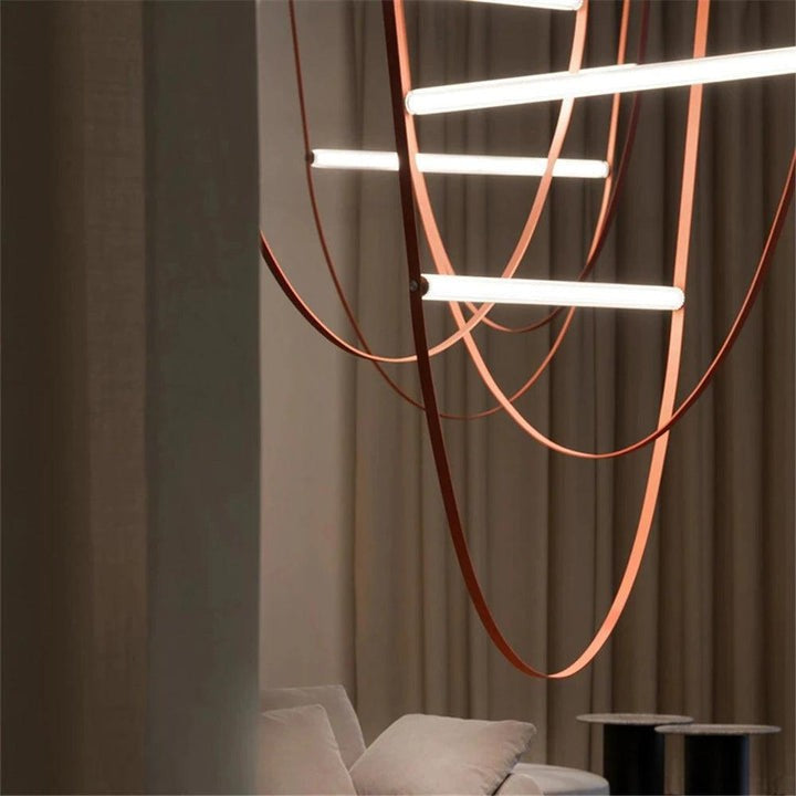 Adjustable Leather Belt LED Pendant Light