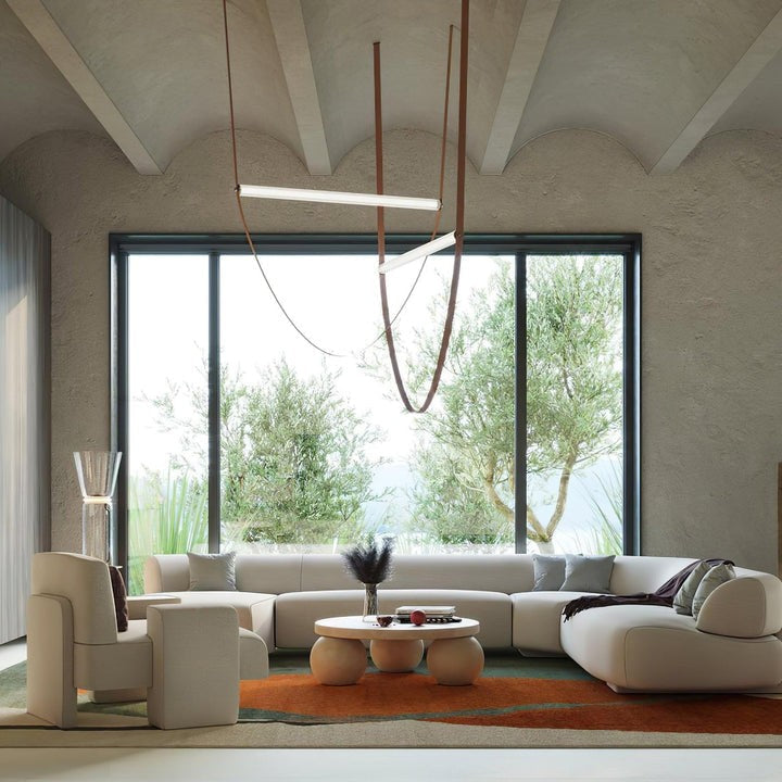 Adjustable Leather Belt LED Pendant Light