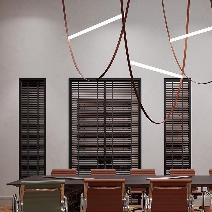 Adjustable Leather Belt LED Pendant Light