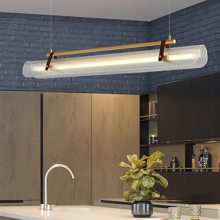 Adjustable LED Acrylic Linear Chandelier Pendant Light