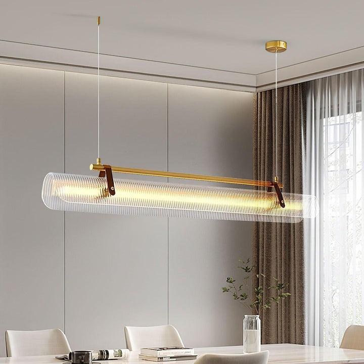 Adjustable LED Acrylic Linear Chandelier Pendant Light