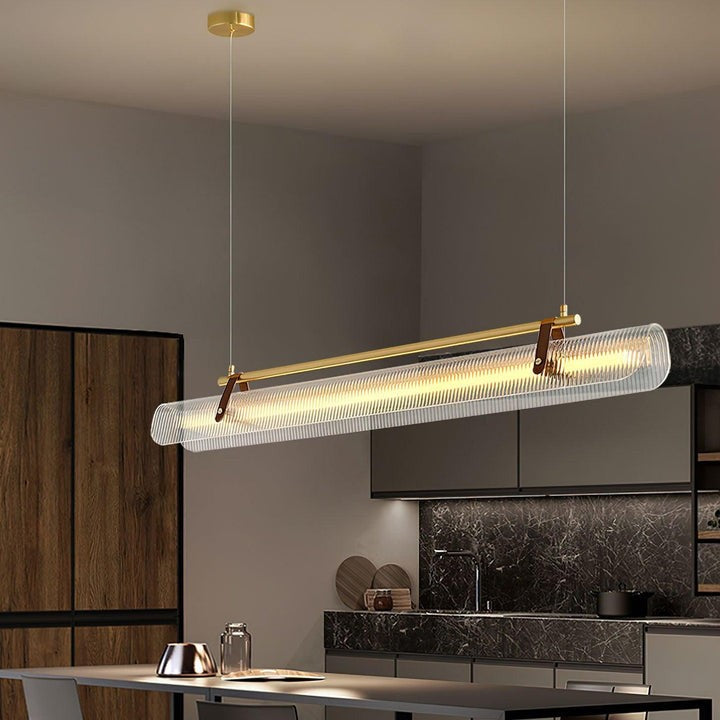 Adjustable LED Acrylic Linear Chandelier Pendant Light