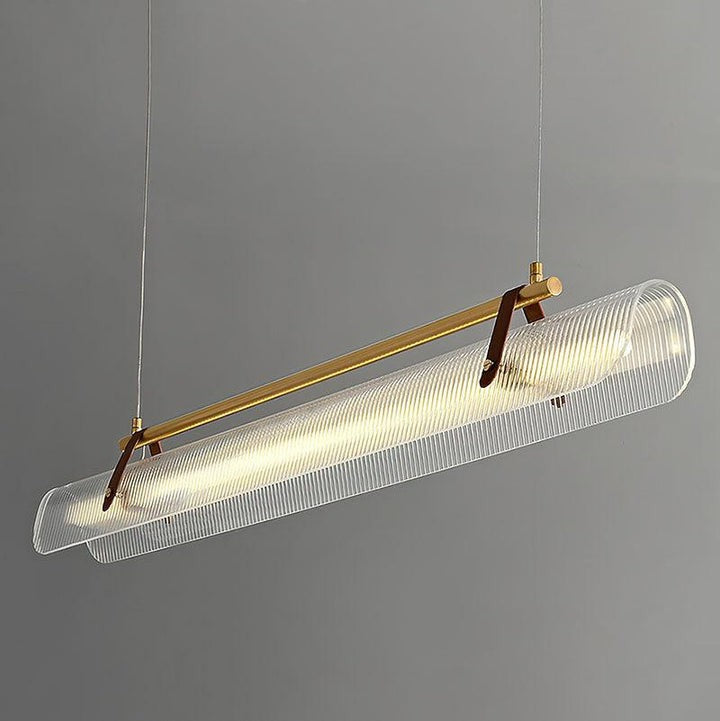 Adjustable LED Acrylic Linear Chandelier Pendant Light
