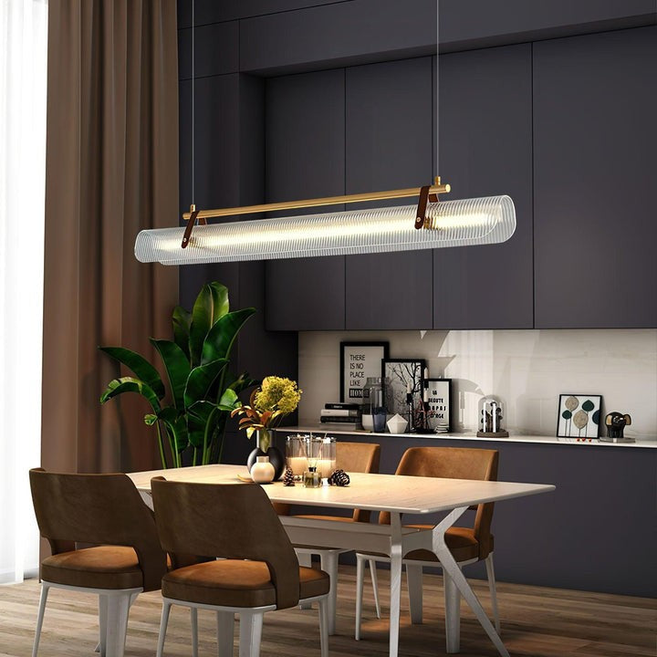 Adjustable LED Acrylic Linear Chandelier Pendant Light