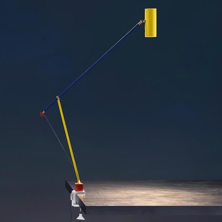 Adjustable LED Table Lamp with Colorful Sculptural Accent