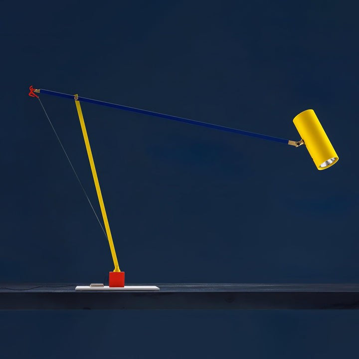 Adjustable LED Table Lamp with Colorful Sculptural Accent