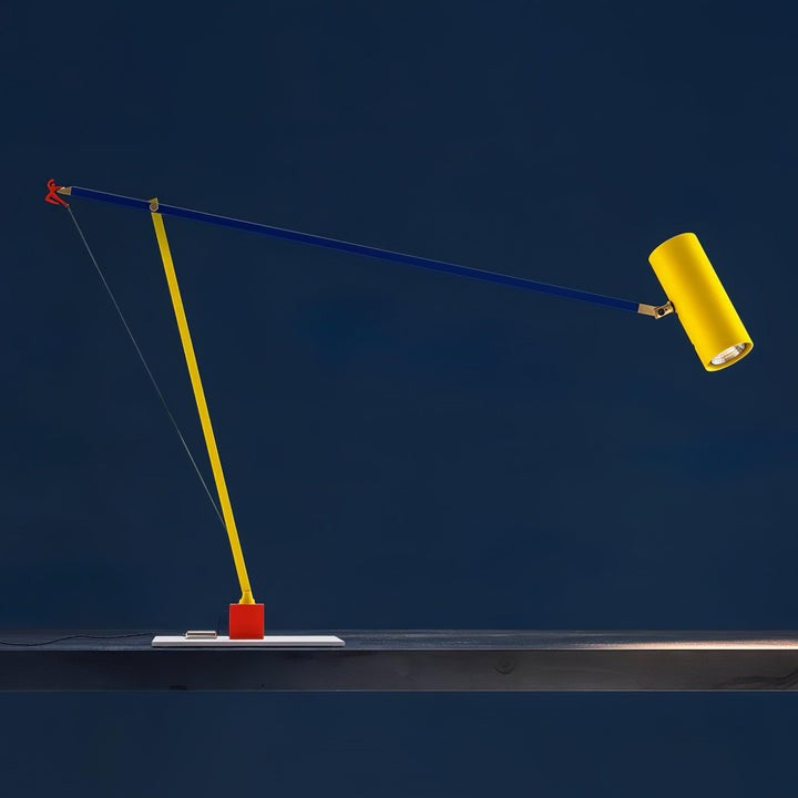 Adjustable LED Table Lamp with Colorful Sculptural Accent