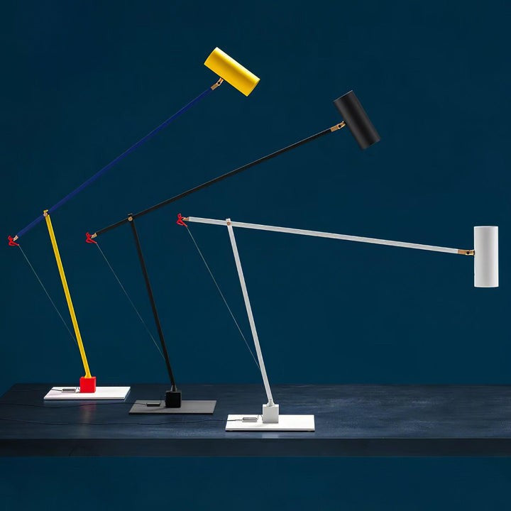 Adjustable LED Table Lamp with Colorful Sculptural Accent