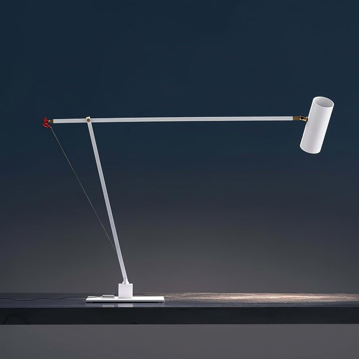 Adjustable LED Table Lamp with Colorful Sculptural Accent