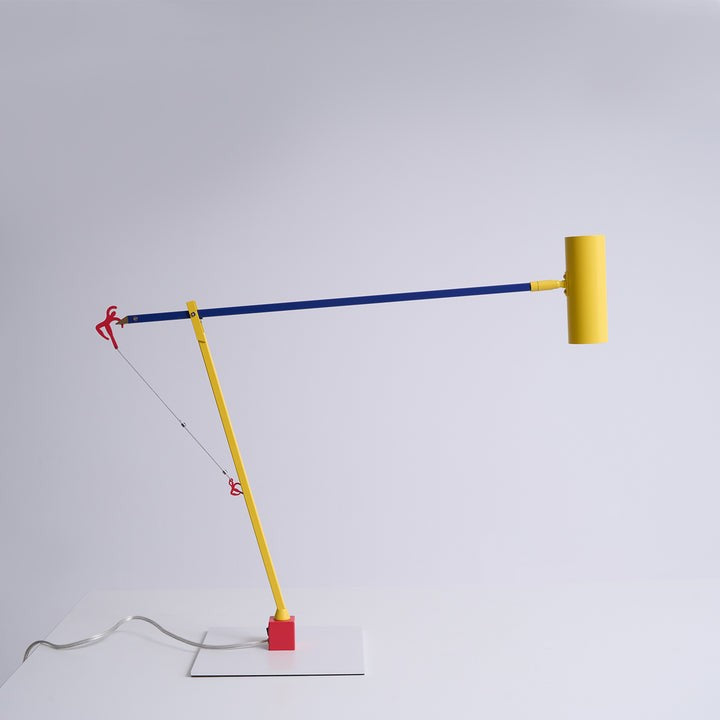 Adjustable LED Table Lamp with Colorful Sculptural Accent