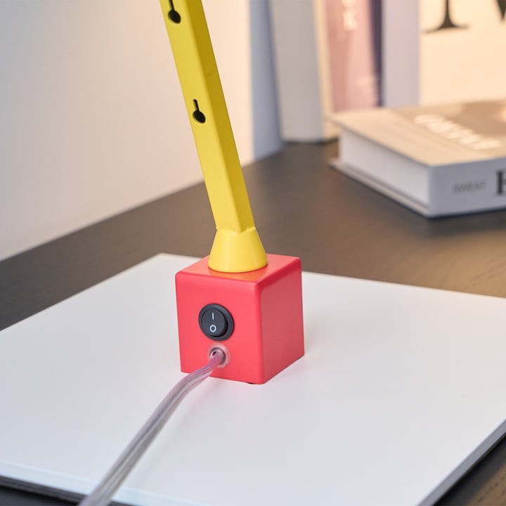 Adjustable LED Table Lamp with Colorful Sculptural Accent