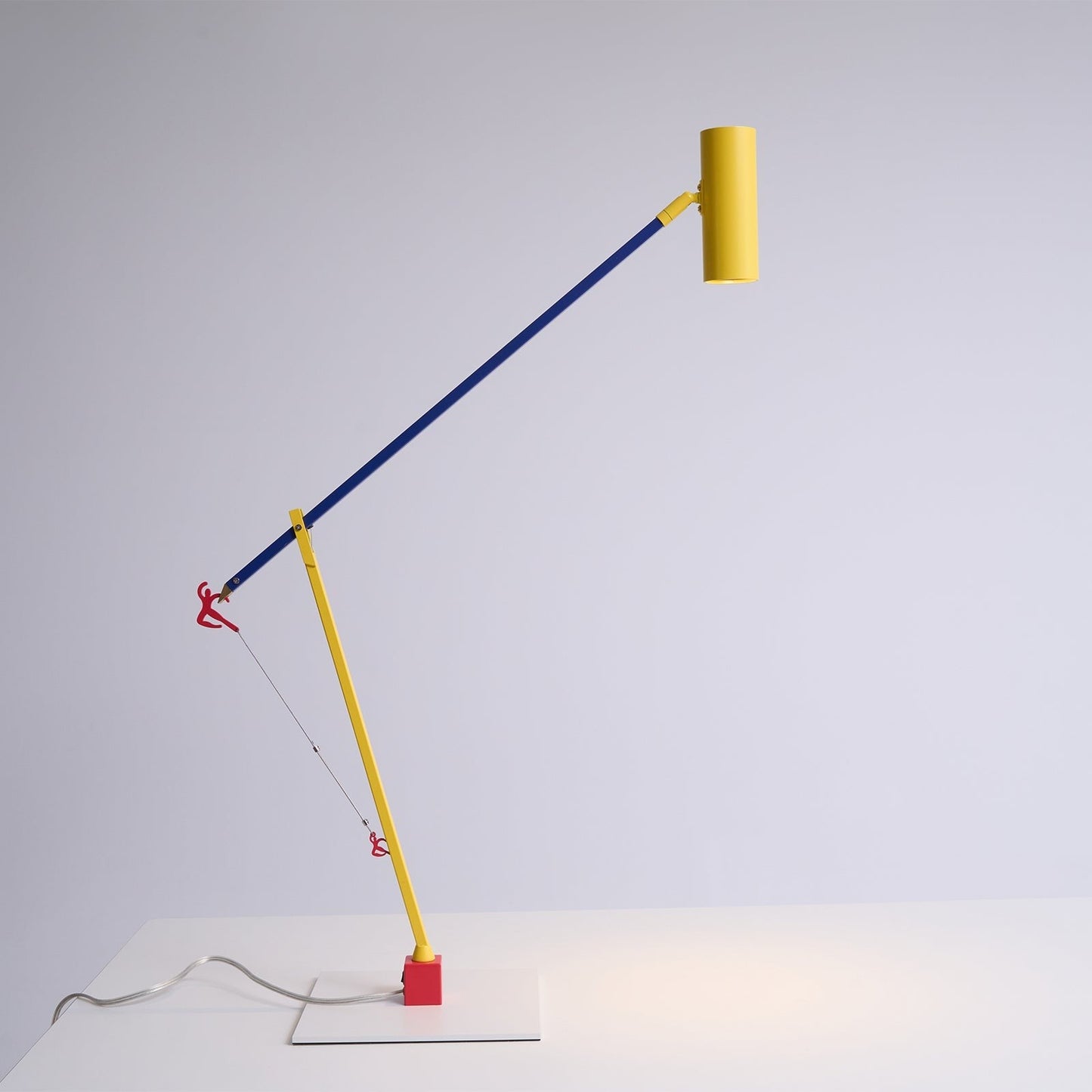 Adjustable LED Table Lamp with Colorful Sculptural Accent