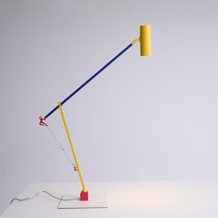 Adjustable LED Table Lamp with Colorful Sculptural Accent