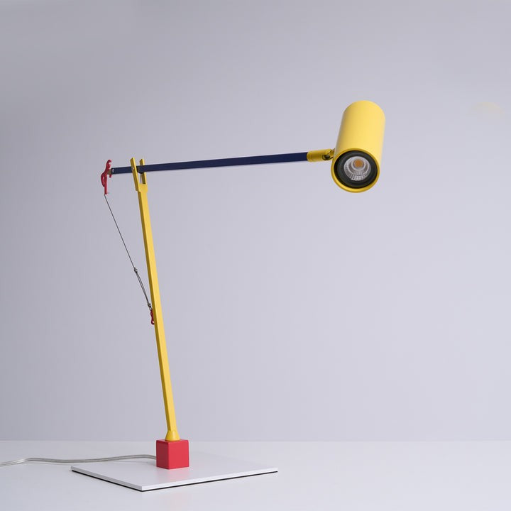 Adjustable LED Table Lamp with Colorful Sculptural Accent