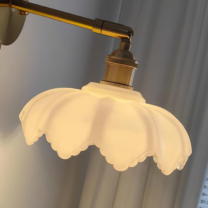 Adjustable Lotus Flower Wall Light Fixture
