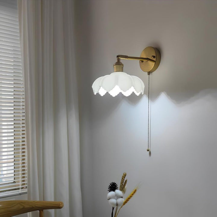 Adjustable Lotus Flower Wall Light Fixture