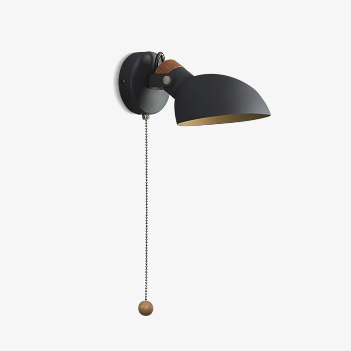 Adjustable Metal Wall Sconce with 180° Rotation & Pull Cord Switch
