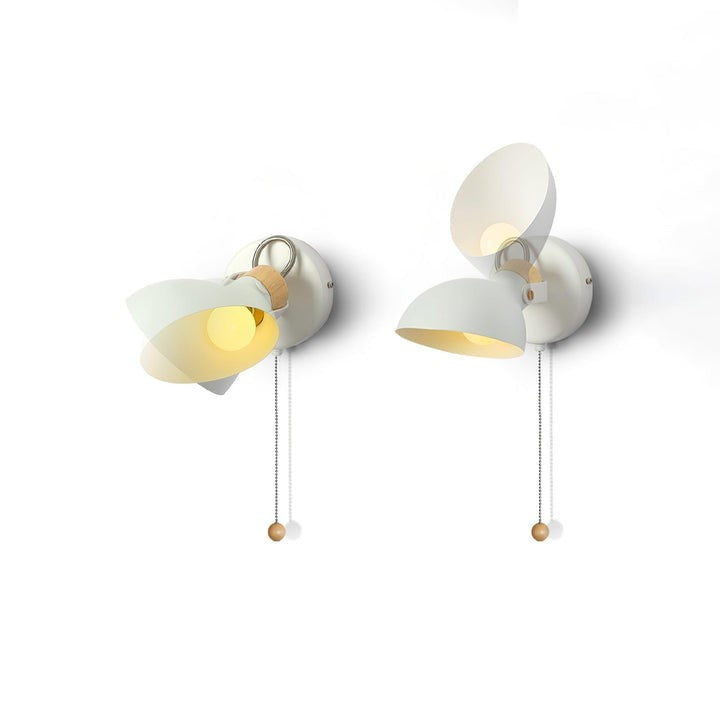 Adjustable Metal Wall Sconce with 180° Rotation & Pull Cord Switch
