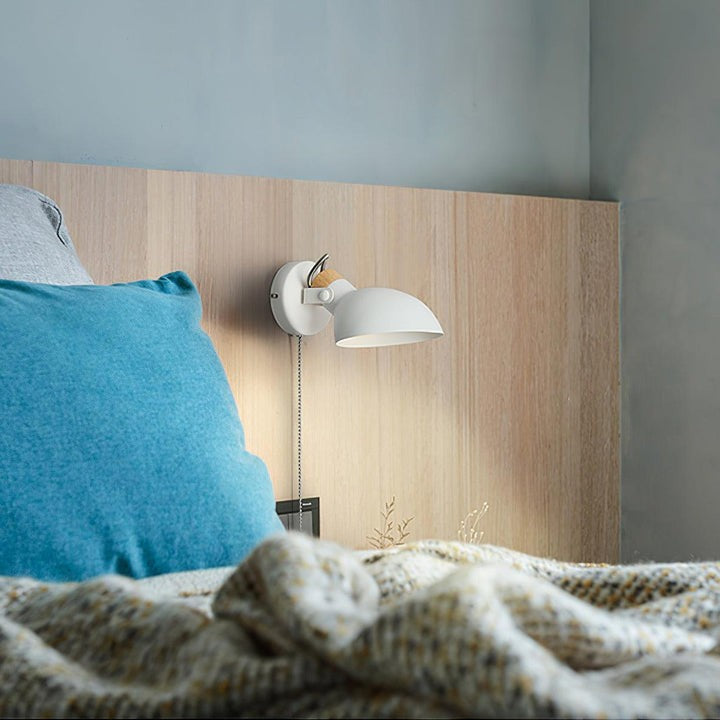 Adjustable Metal Wall Sconce with 180° Rotation & Pull Cord Switch