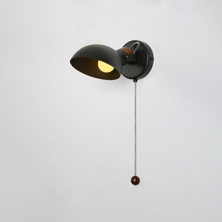 Adjustable Metal Wall Sconce with 180° Rotation & Pull Cord Switch