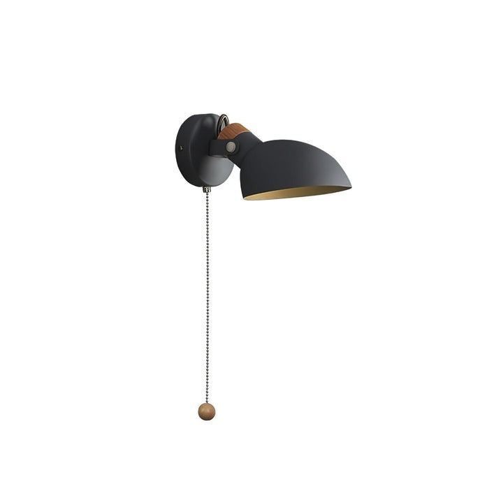 Adjustable Metal Wall Sconce with 180° Rotation & Pull Cord Switch