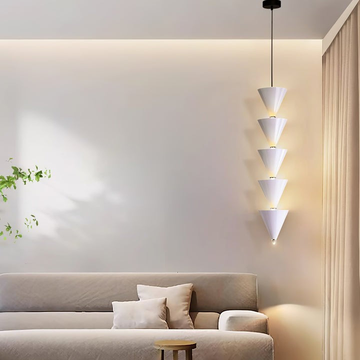 Adjustable Multi-Head LED Cone Pendant Light