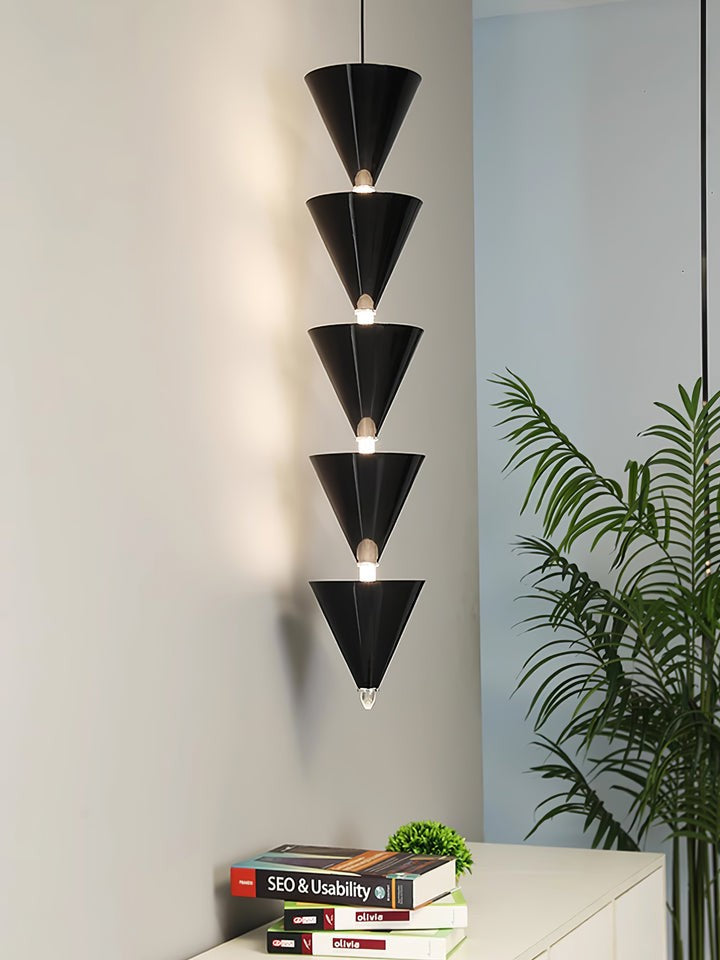 Adjustable Multi-Head LED Cone Pendant Light