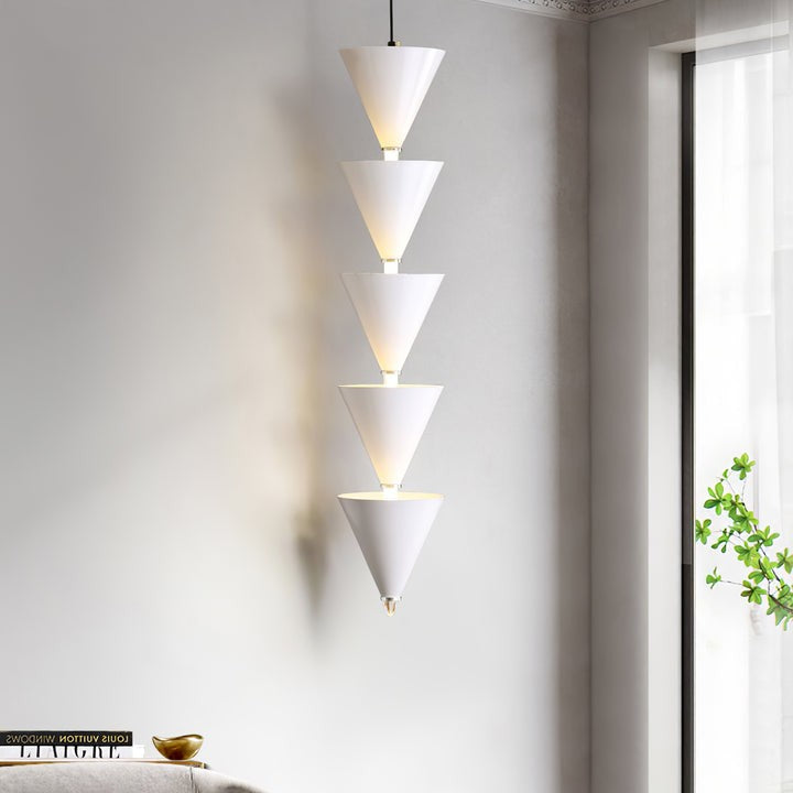 Adjustable Multi-Head LED Cone Pendant Light