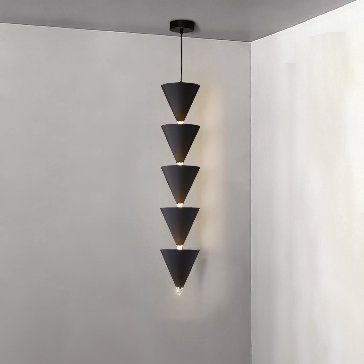 Adjustable Multi-Head LED Cone Pendant Light