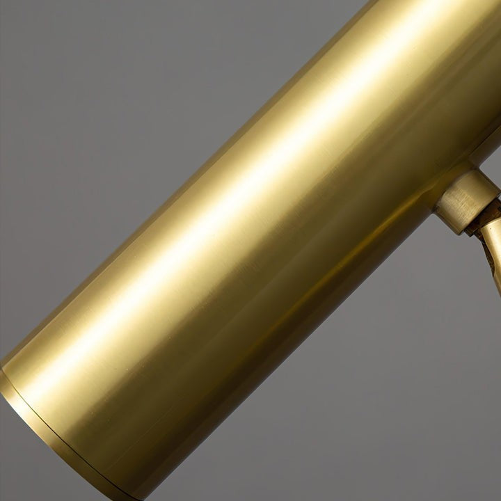 Adjustable Satin Brass LED Floor Lamp - Three-Color Light