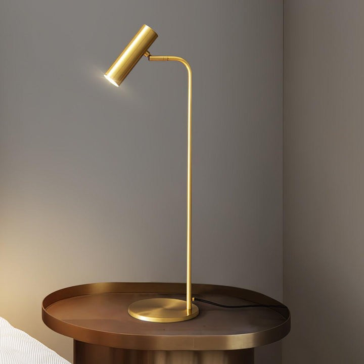 Adjustable Satin Brass LED Table Lamp