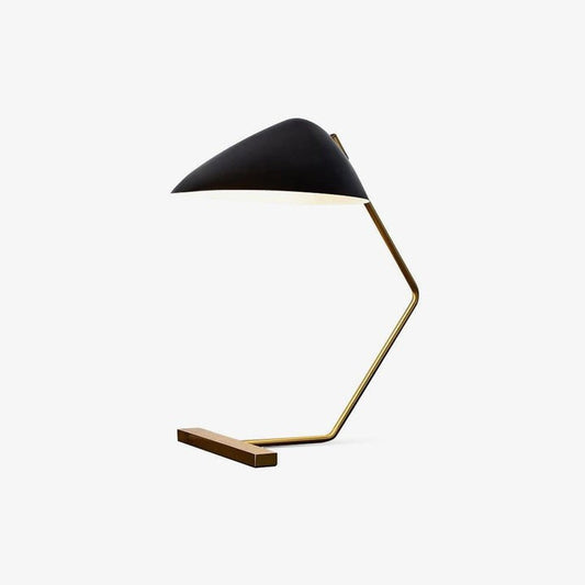 Adjustable Shell-Shade Sculptural Table Lamp