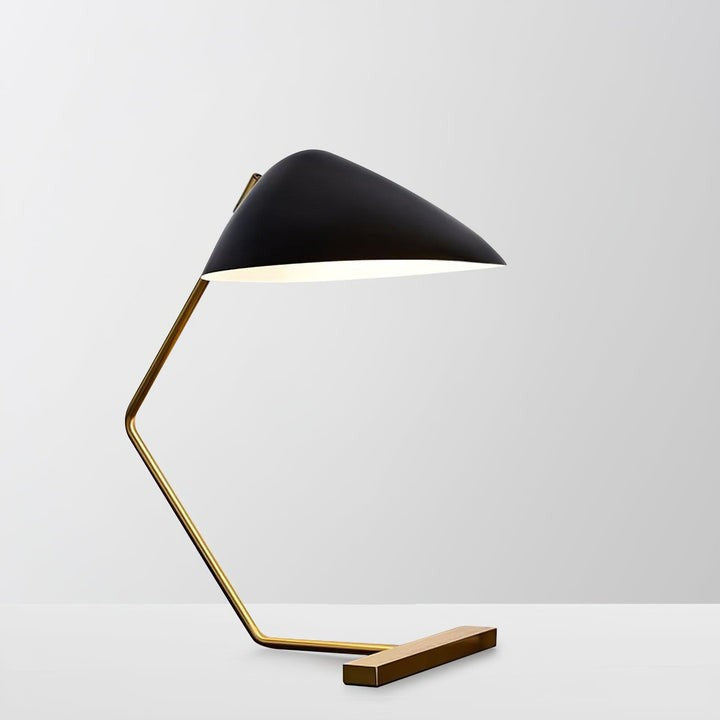 Adjustable Shell-Shade Sculptural Table Lamp