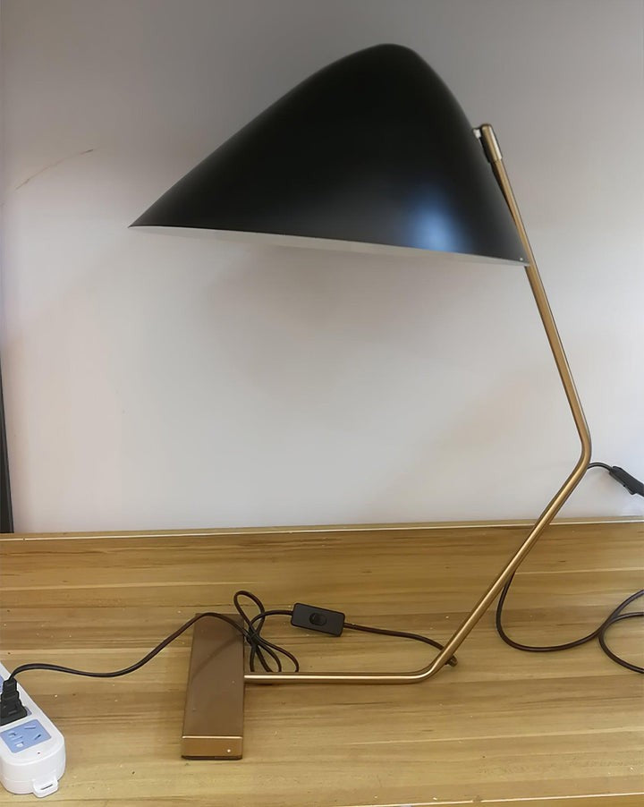 Adjustable Shell-Shade Sculptural Table Lamp