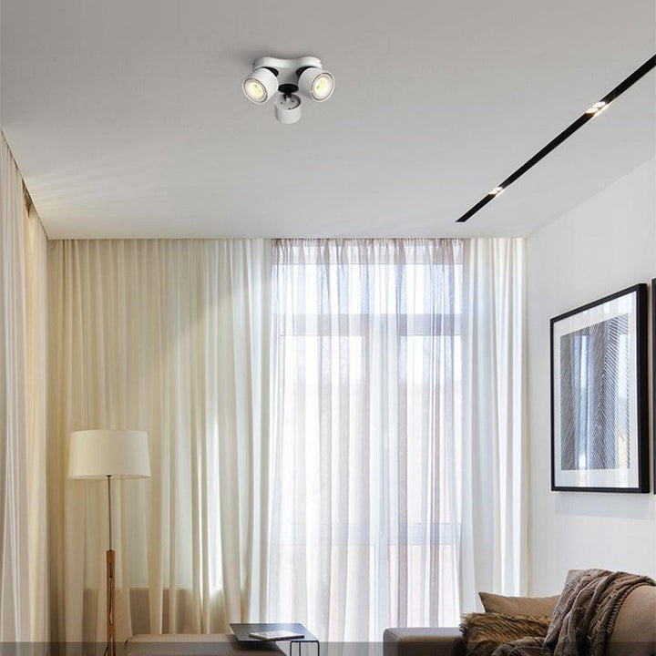 Adjustable Triple-Head Rotating LED Ceiling Spotlight